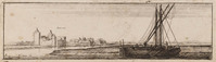 KG 00799
          <br/>
          Gezicht op kasteel bij samenvloeiïng twee rivieren
          <br/>
          <em>Hollar, Wenzel (1607-1677)</em>